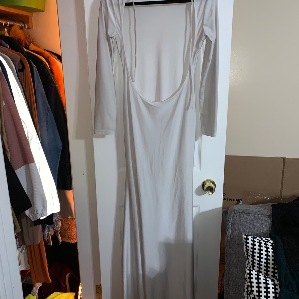 Long white gown